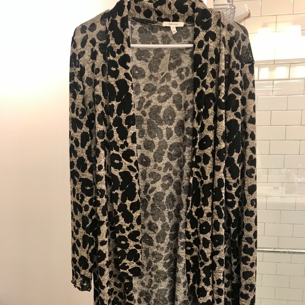 NWT Leopard Print Duster Cardigan